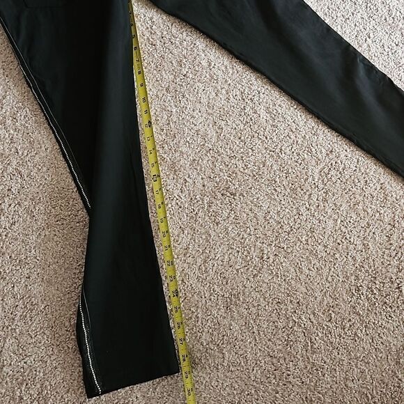 Black tie waist pants with line of sparkly stones going down each pants leg - Picture 5 of 7